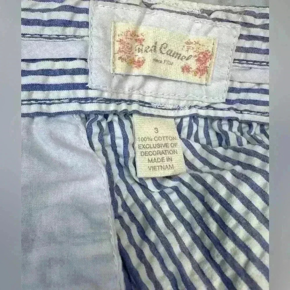 Red Camel Blue & White Striped Cotton Skirt - Picture 3 of 4